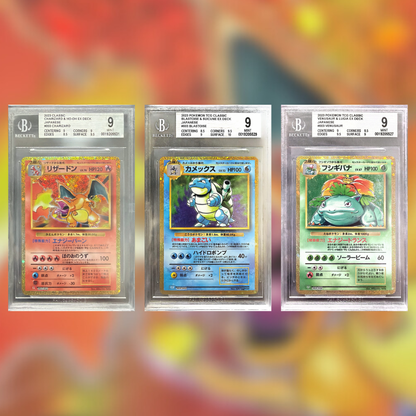Trio Charizard, Venusaur, Blastoise  CLL/CLF/CLK-003 (BGS 9)