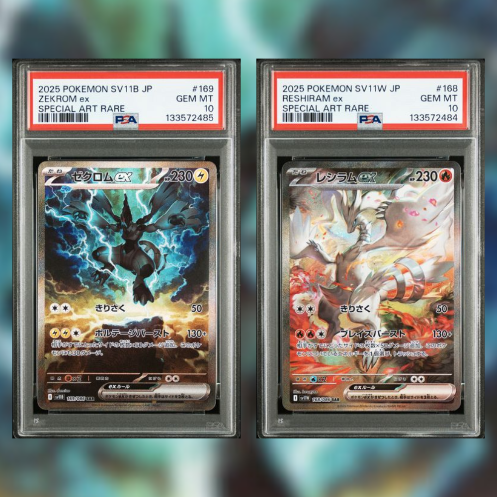 Reshiram ex e Zekrom ex SV11W-168/SV11B-086 (PSA 10)