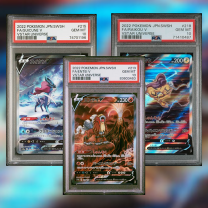 Suicune, Raikou, Entei S12A-213/215/218 (PSA 10)