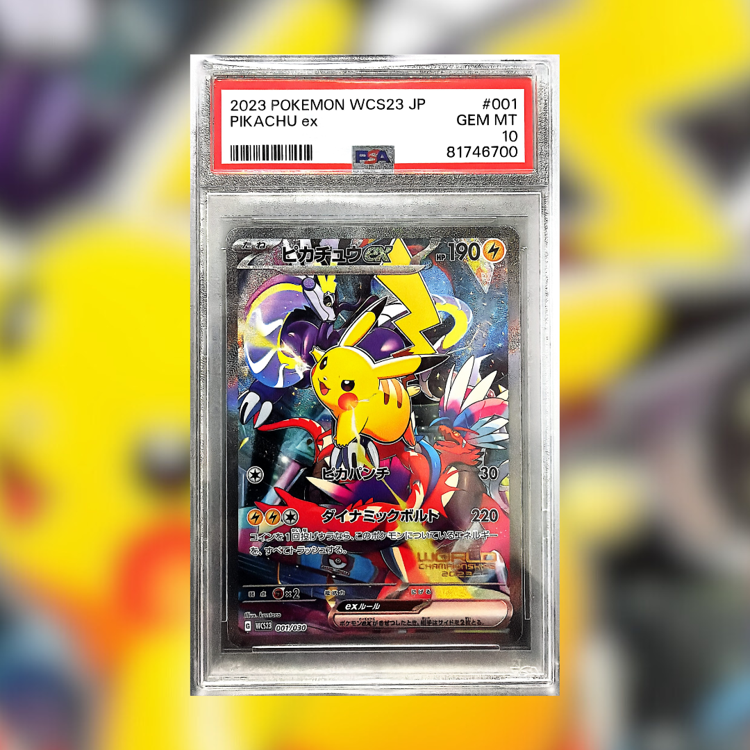 Pikachu ex WCS23-001 (PSA 10)