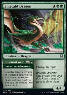 Emerald Dragon - Leggende di Commander: Battaglia per Baldur’s Gate (Uncommon) [CLB-229]