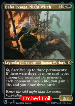 Baba Lysaga, Strega della Notte - Leggende di Commander: Battaglia per Baldur’s Gate: Extras (Rare) [XCLB-525]