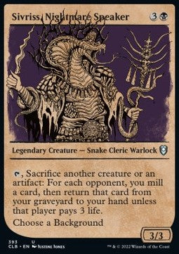Sivriss, Portavoce degli Incubi - Leggende di Commander: Battaglia per Baldur’s Gate: Extras (Uncommon) [XCLB-393]