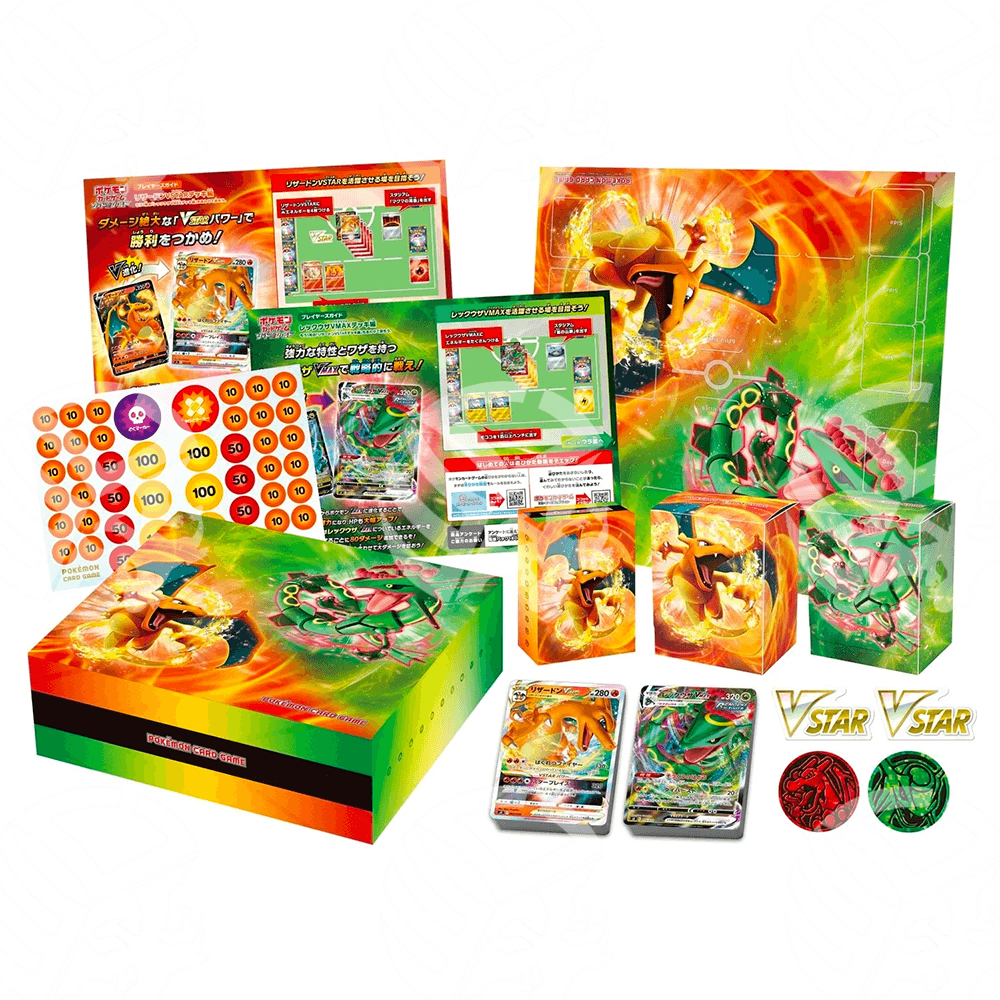 Pokémon TCG Special Deck Box Charizard VStar VS Rayquaza VMax - Warcard